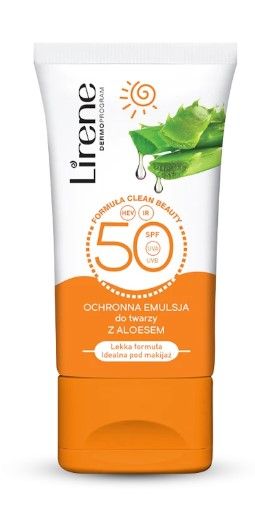 Lirene Emulsja ochronna do twarzy z aloesem SPF 50+ 50ml