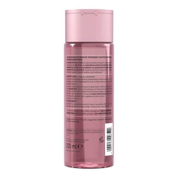 AA LAAB 100% Centella B12 nawilżająco-kojąca esencja tonizująca 200 ml
