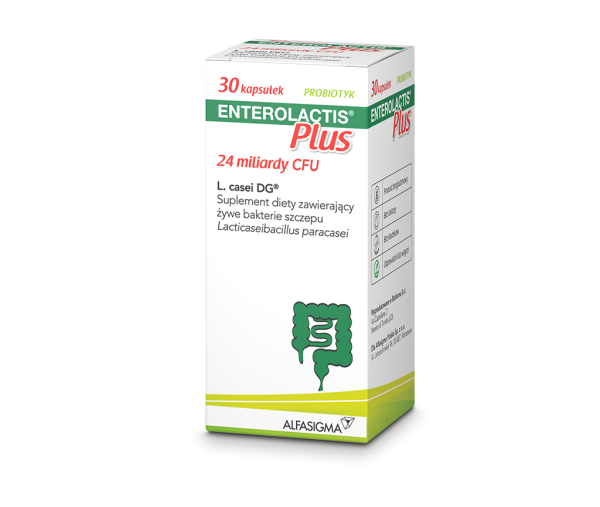 Enterolactis Plus probiotyk  24 miliardy CFU 30 kapsułek