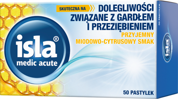 Isla Medic Acute smak miodowo-cytrusowy 50 pastylek