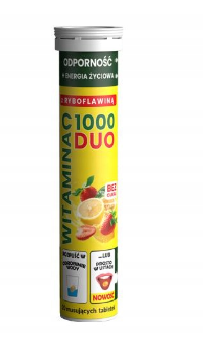 Witamina C 1000 mg DUO z ryboflawiną 20 tabletek musujących