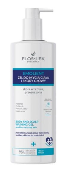 FLOS-LEK EMOLIENT Żel do mycia  ciała i głowy 400 ml