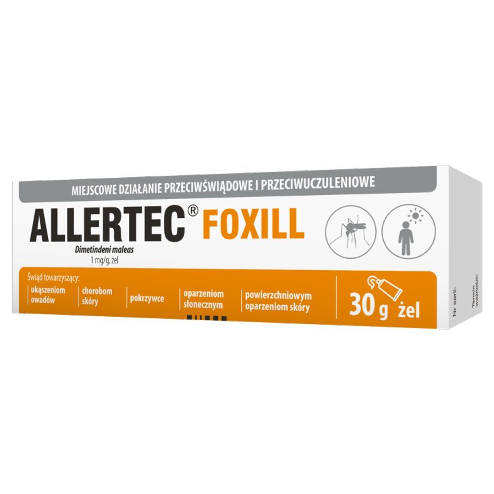 Allertec Foxill żel 1 mg/g przeciwświądowy i przeciuczuleniowy 30 g