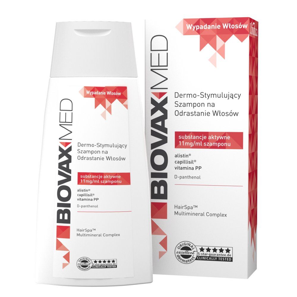 LBIOTICA BIOVAXMED Dermo-Stymulujący szampon na odrastanie włosów, 200 ml