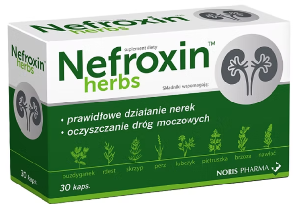 Nefroxin Herbs wsparcie pracy nerek 30 kapsułek