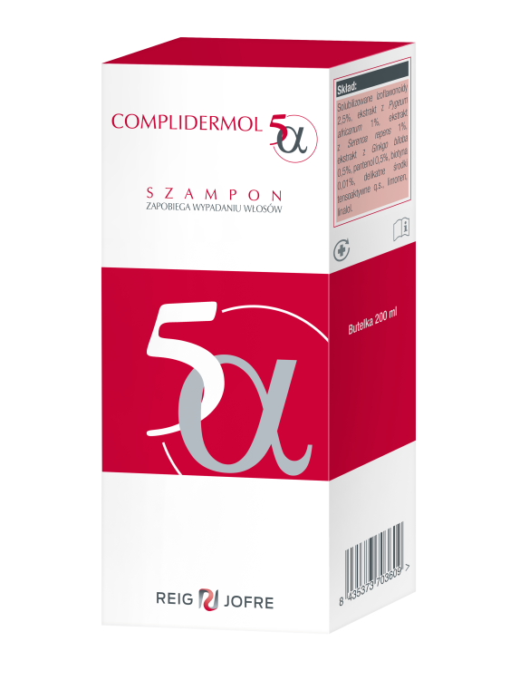 Complidermol 5alfa Szampon zapobiegjący wypadaniu włosów 200 ml