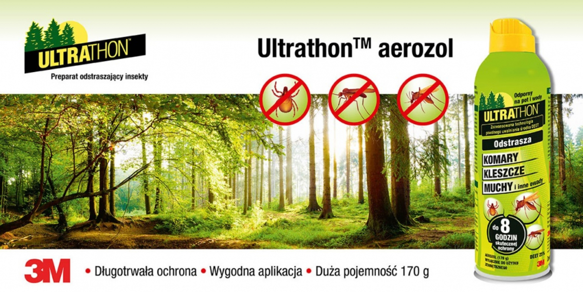 ULTRATHON skuteczny aerozol na komary kleszcze muchy 170 g