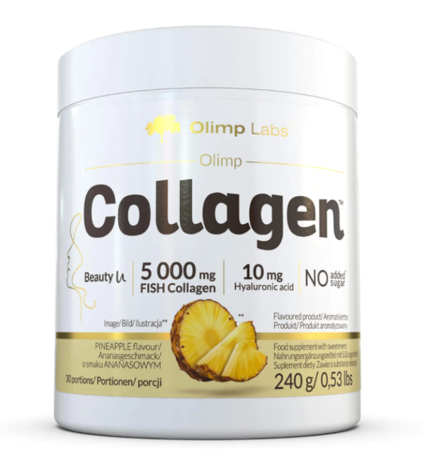 Olimp Collagen o smaku ananasowym dla zdrowej skóry włosów i paznokci 240 g