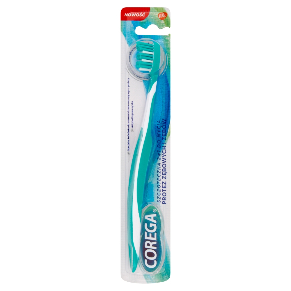 COREGA Szczoteczka 2w1 d/mycia protez zębo