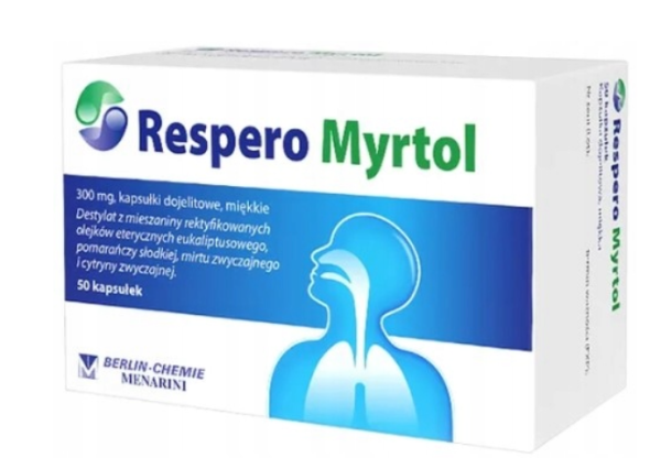 Respero Myrtol  300mg ułatwiający odksztuszanie  50 kapsułek