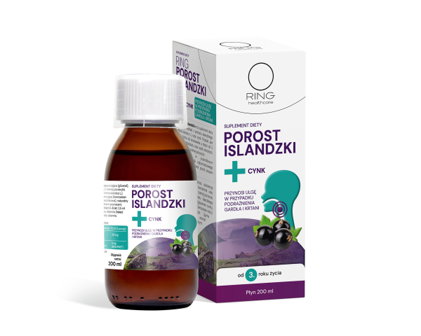 Ring Porost Islandzki + Cynk syrop na kaszel suchy i chrypkę 200 ml