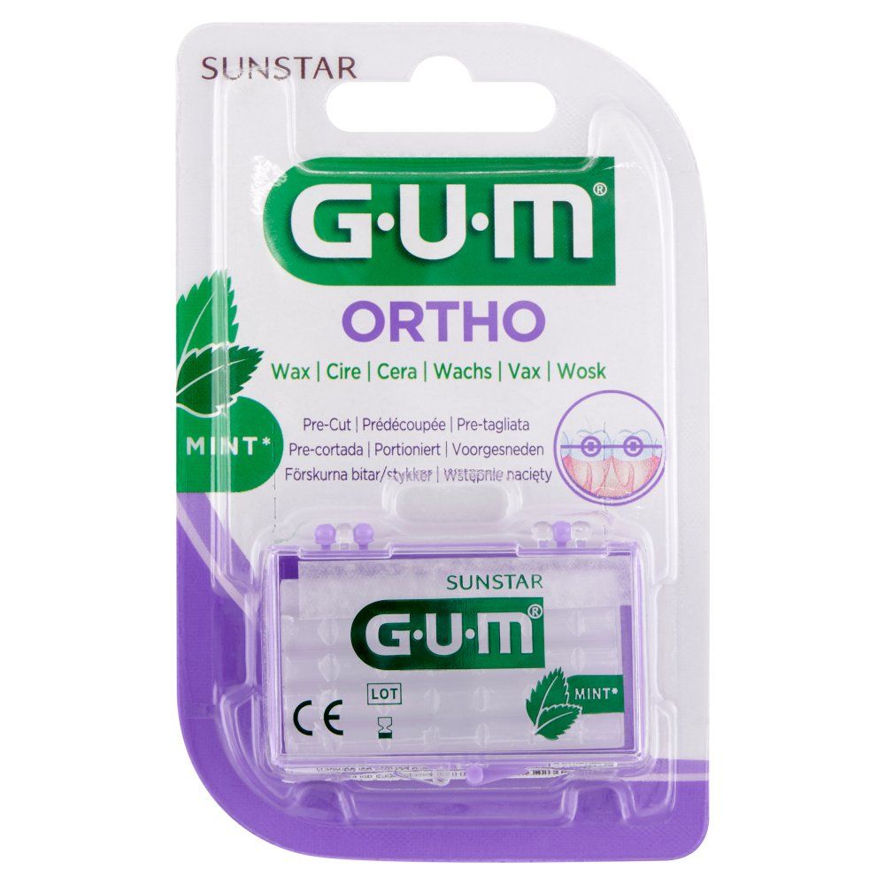 GUM® ORTHO Wosk miętowy chroniący przed bólem od aparatu