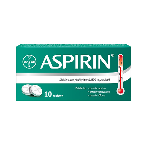 Aspirin 500mg  BAYER 10 tabletek
