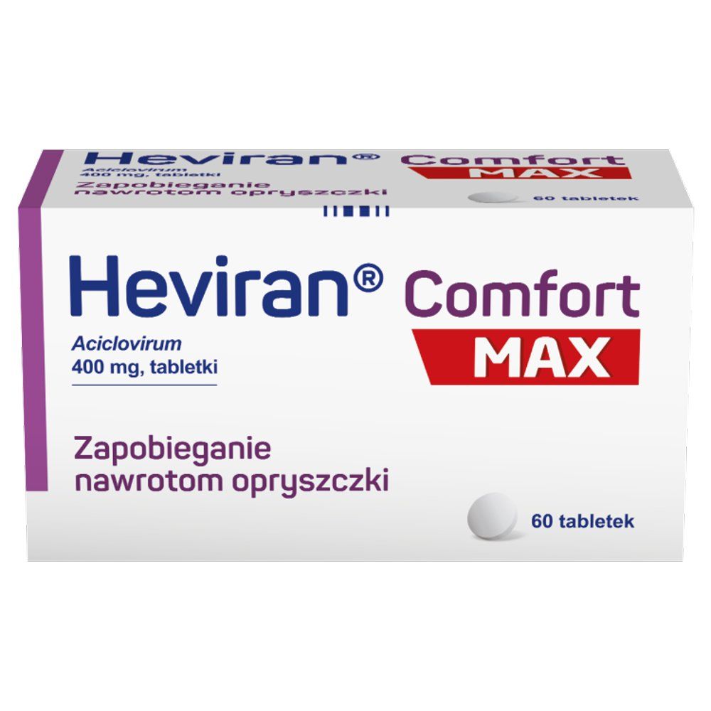 Heviran Comfort MAX  0,4 g 60 tabletek na opryszczkę