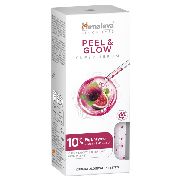 Himalaya Peel & Glow Super Serum z enzymem z figi i kwasami AHA, BHA i PHA 30 ml