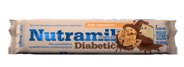 Olimp Nutramil Diabetic batonik ciasteczkowy wysokobiałkowy 60 g