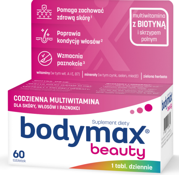 Bodymax Beauty multiwitamina dla skóry włosów i paznokci 60 tabletek