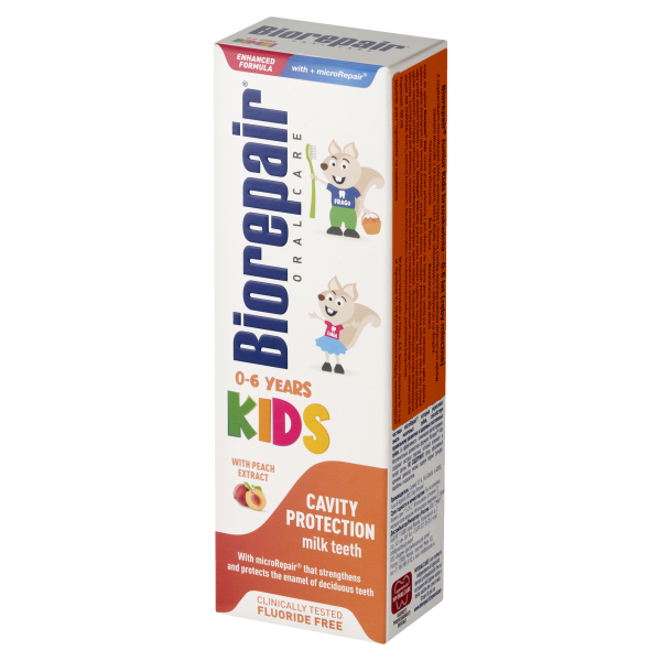BIOREPAIR Kids Pasta brzoskwiniowa 0-6 do zębów mlecznych 75ml