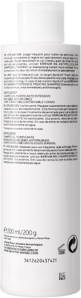 Roche KERIUM szampon w żelu przeciwłupieżowy włosy tłuste 200ml