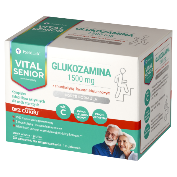 Vital Senior Glukozamina 1500 mg smak wiśnia-jabłko 30 saszetek