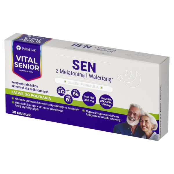 Vital Senior Sen z Melatoniną i Walerianą 30 tabletek