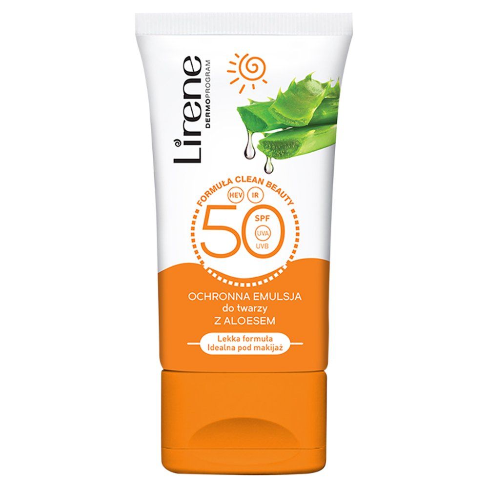 Lirene Emulsja ochronna do twarzy z aloesem SPF 50+ 50ml