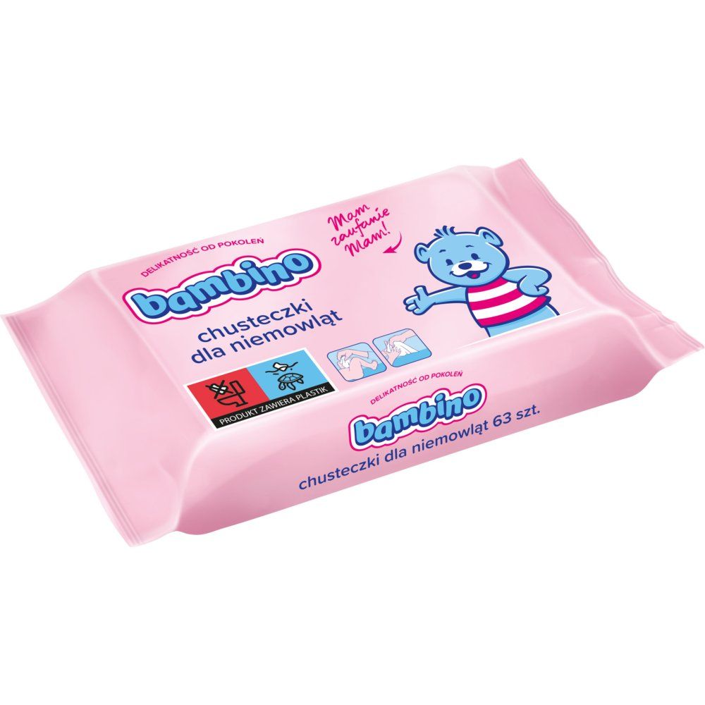 BAMBINO Chusteczki dla niemowląt 63szt.