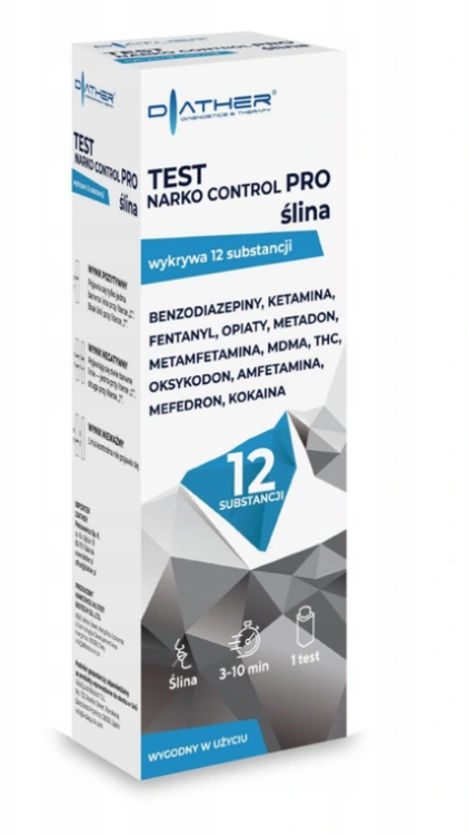 DIATHER Test Narko Pro 12 substancji narkotycznych ze śliny 1sztuka