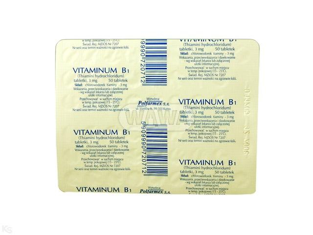 Vitaminum B1 Polfarmex 3mg x 50tabl.
