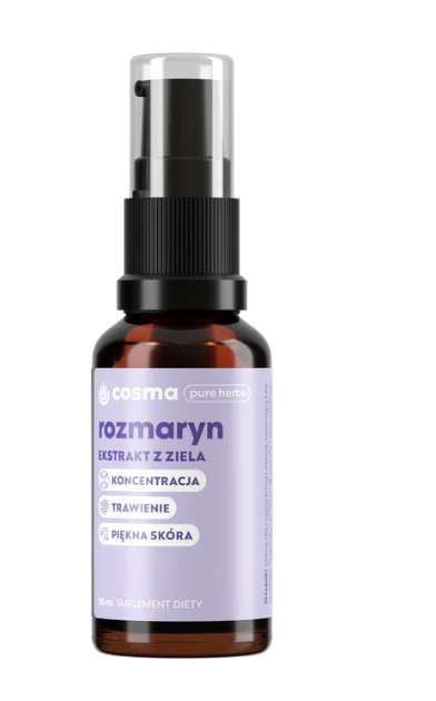 Cosma Pure Herbs Rozmaryn ekstrakt z olejem konopnym na koncentrację trawienie 30 ml