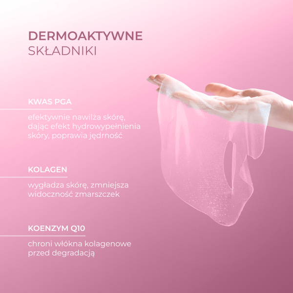 L'biotica PGA Hydro Fusion Hydrożelowa maska do twarzy z kolagenem 1 szt.