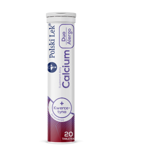 Calcium + Kwercetyna DUO Alergo bezsmakowy 20 tabletek