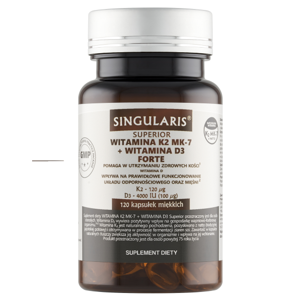 SINGULARIS Witamina D3 +K2 Forte 120 kapsułek