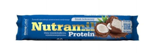 Olimp Nutramil Complex Protein baton wysokobiałkowy smak kokosowy 60g