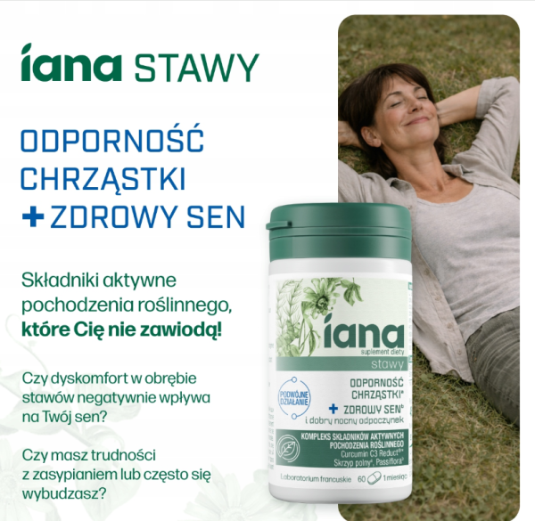 IANA Stawy Odporność Chrząstki + Zdrowy sen 60 tabletek