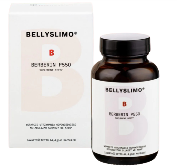 Bellyslimo Berberin P550  na wsparcie metabolizmu 60 kapsułek