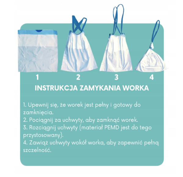 KEJ Worek na wymioty z wkładką absorbującą 20 sztuk
