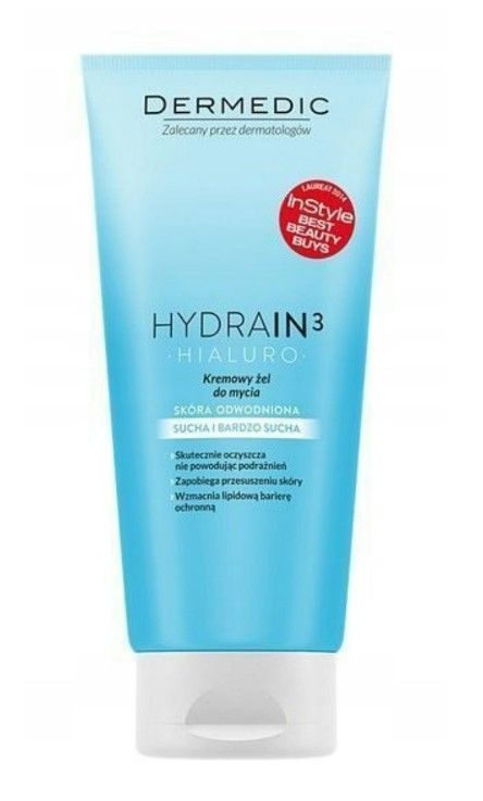 DERMEDIC HYDRAIN 3 HIALURO Kremowy Żel do mycia 200ml