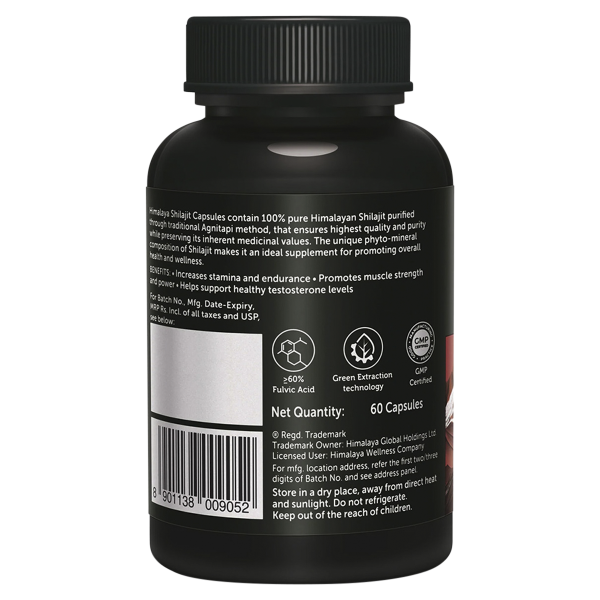 Himalaya Kapsułki shilajit na energię i siłę 60 sztuk