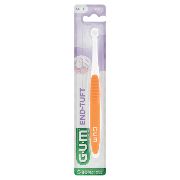 GUM End-Tuft Szczoteczka jednopęczkowa bardzo mała główka kątówka  1 sztuka