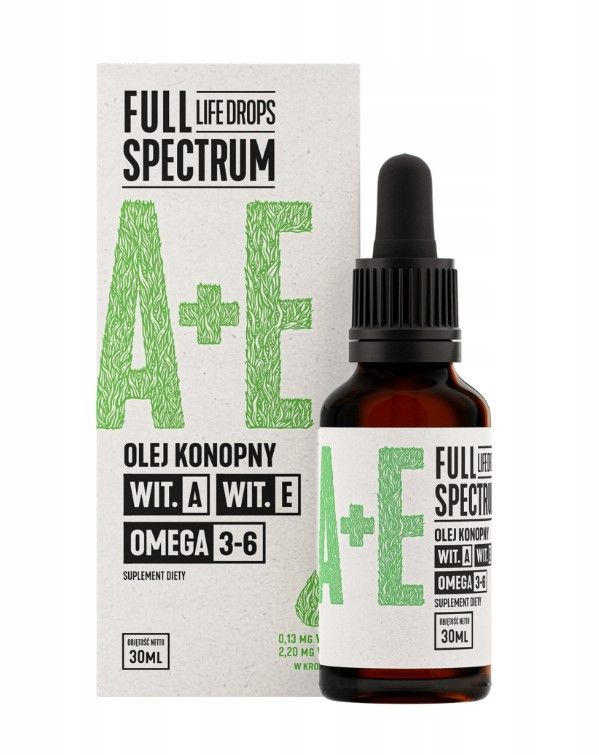 Full Spectrum olej konopny z wit. A+E krop. 30ml