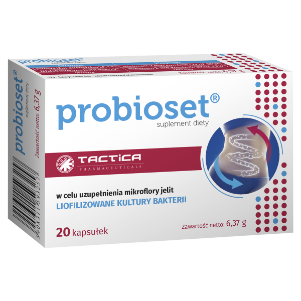 Probioset liofilizowane kultury bakterii 20 kapsułek