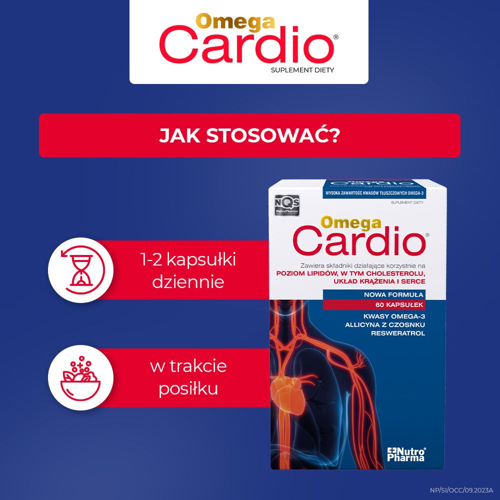 Omega Cardio 60 kapsułek na cholesterol, serce