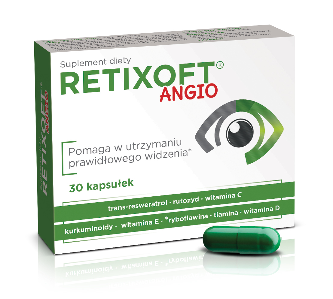 Retixoft Angio - utrzymanie prawidłowego widzenia, 30 kapsułek