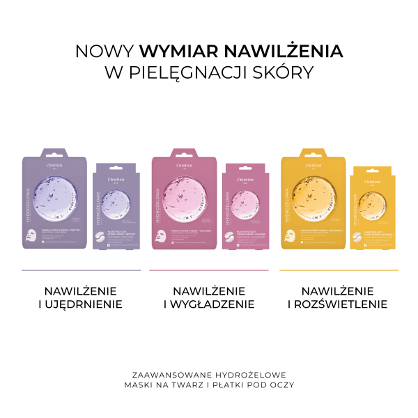 L'biotica PGA Hydro Fusion Hydrożelowe płatki pod oczy z kolagenem 2 szt.