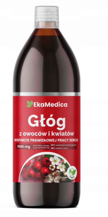 EkaMedica Głóg Z Owoców I Kwiatów  wsparcie serca 1 l