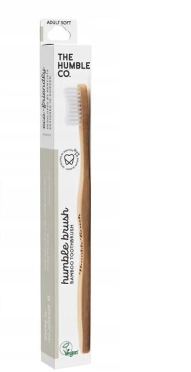Humble Brush Szczoteczka bambusowa soft BIAŁA ADULT SOFT