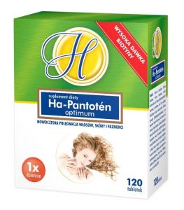 Ha-Pantoten Optimum zdrowe włosy skóra i paznokcie 120 tabl.