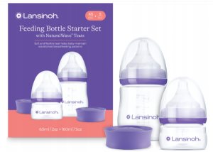 LANSINOH Zestaw startowy butelkI 60 ml + 160 ml + 2 smoczki