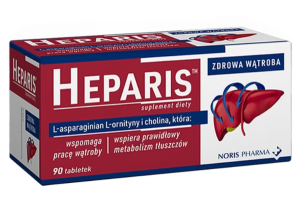 Heparis  zdrowa wątroba i prawidłowy metabolizm tłuszczów 90 tabletek